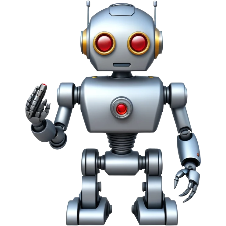 Robot with a laserbeam emoji