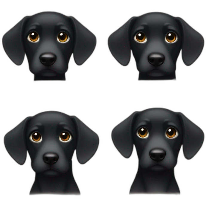 Deux caniches noir emoji