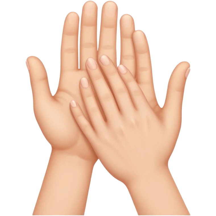 two palms softly touching emoji