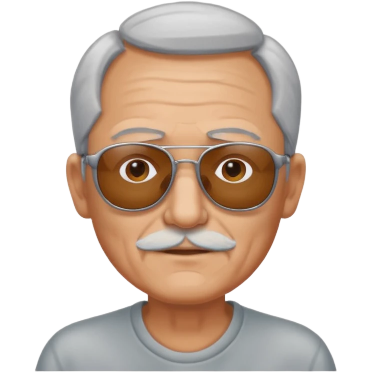 old man clean shaved with sunglasses emoji