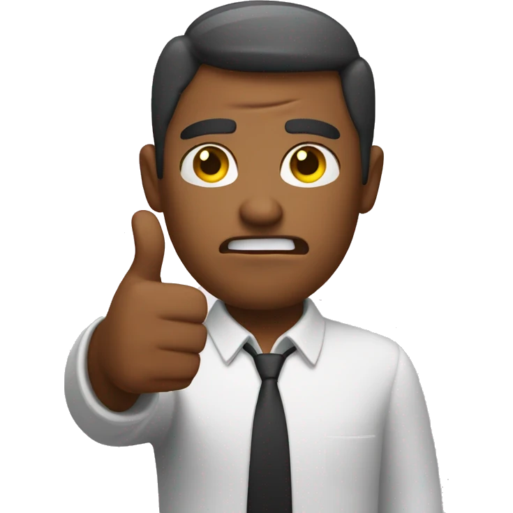 Annoyed thumbs up emoji
