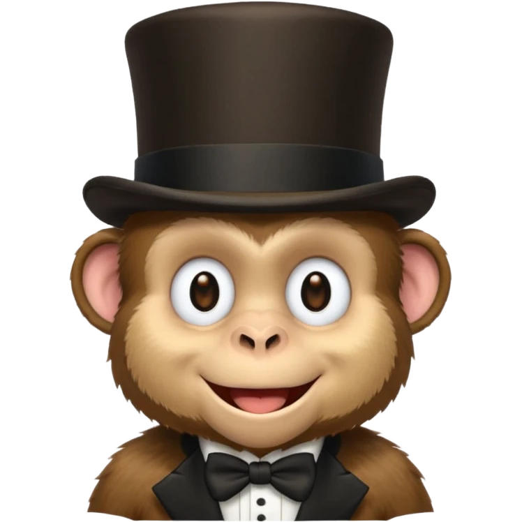 monkey with top hat emoji