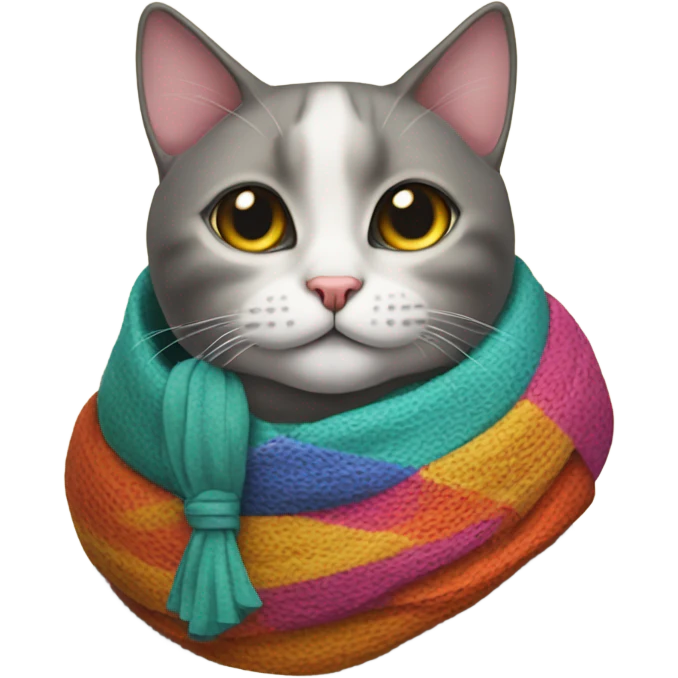 Cat wearing a babushka emoji