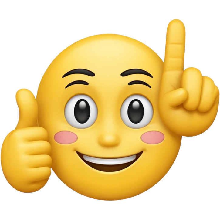 Smile face with top finger emoji