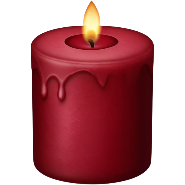 Dark red velvet candle emoji