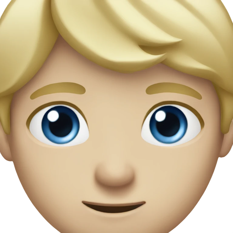 blue eyes blonde boy emoji