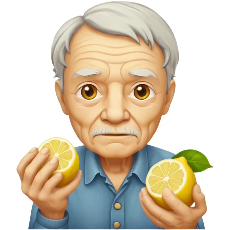 lemon old man  emoji