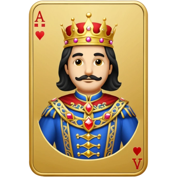 Solitaire card king emoji