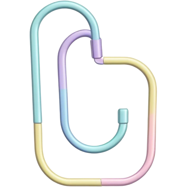 pastel paper clip emoji