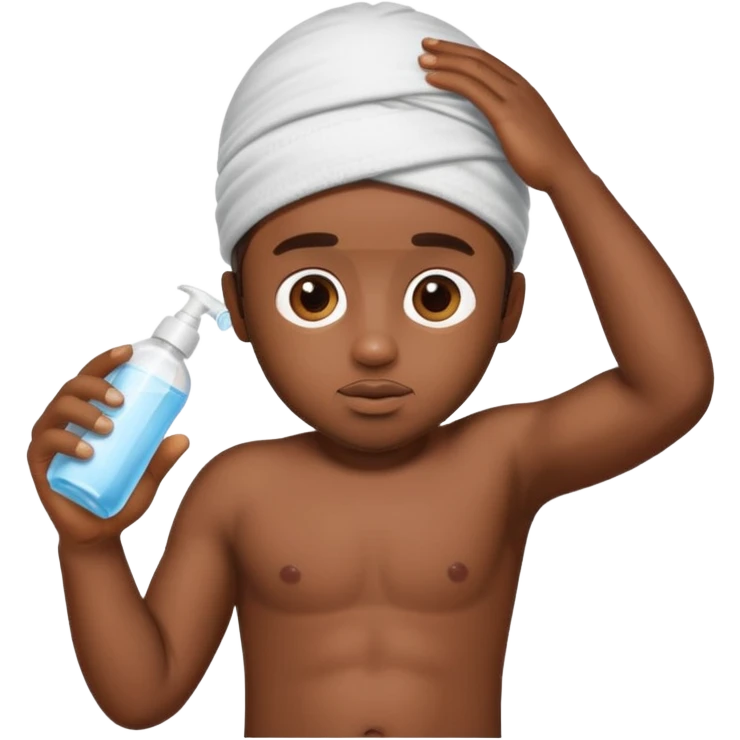 Diddy holding baby oil while having underwear on his head emoji