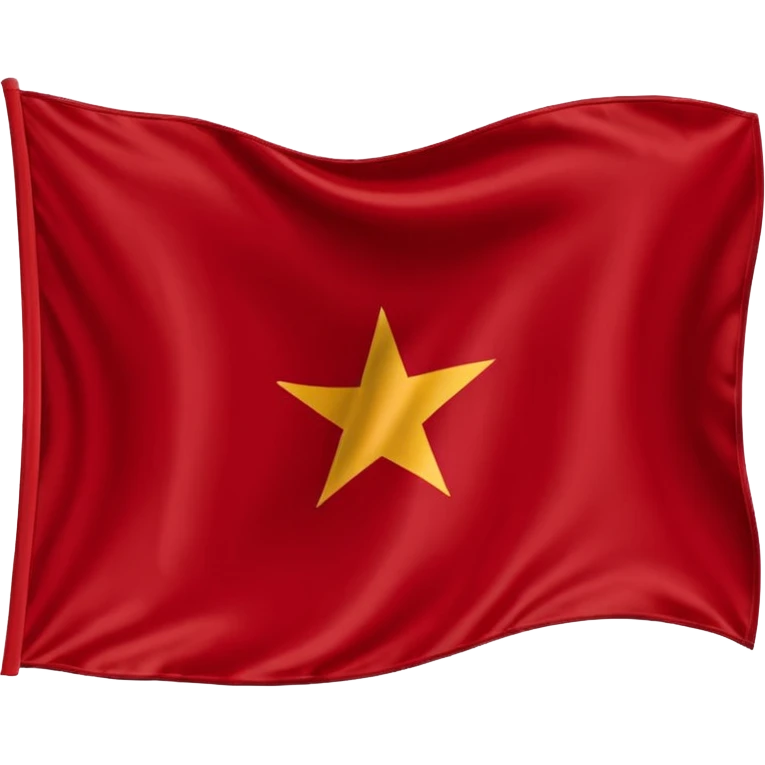 Bandera rectangular con fondo blanco liso. En el centro, una cruz de Borgoña en forma de aspa diagonal, hecha de dos ramas desgajadas con nudos y bordes irregulares. Color rojo oscuro intenso. Estilo plano y heráldico, sin sombras, sin texturas, sin texto ni elementos adicionales. emoji