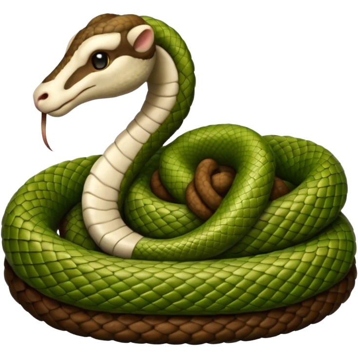 Snake loves lamb emoji