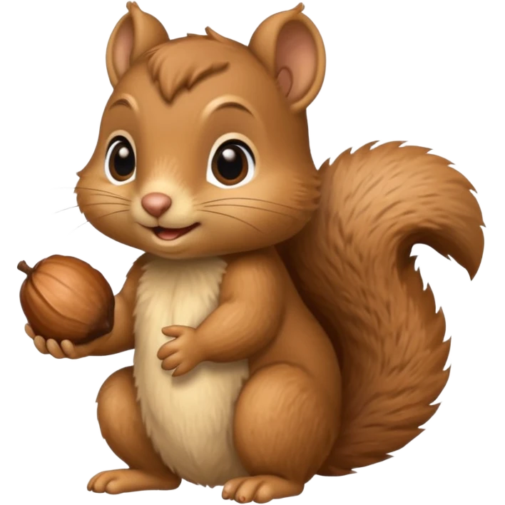 baby squirrel hold a acorn emoji