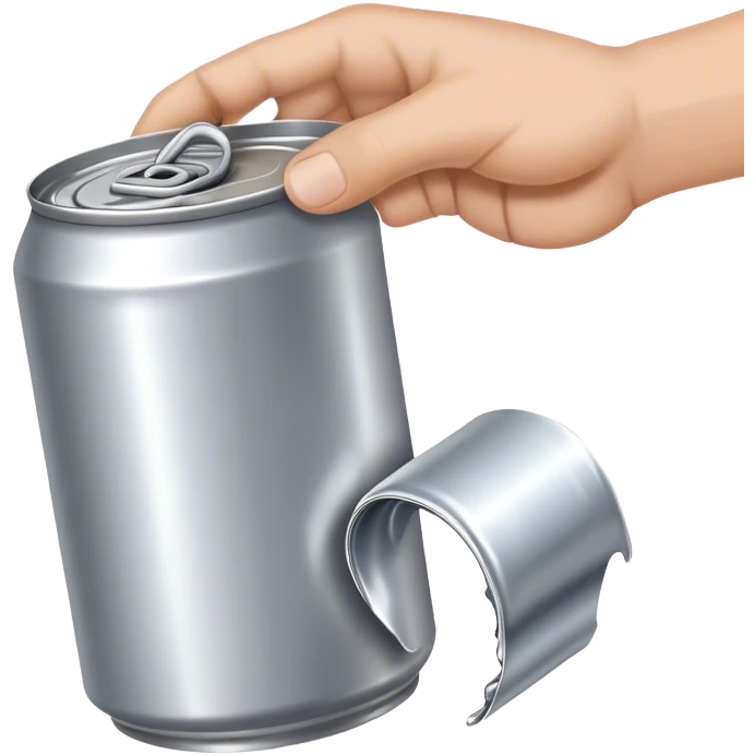 crushing a can emoji