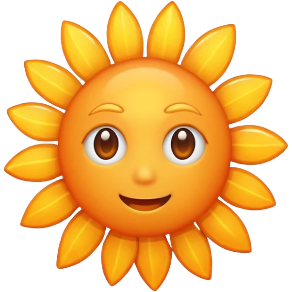 Orange sun emoji