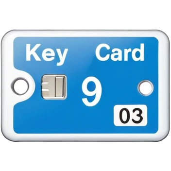 hotel key card with room number emoji