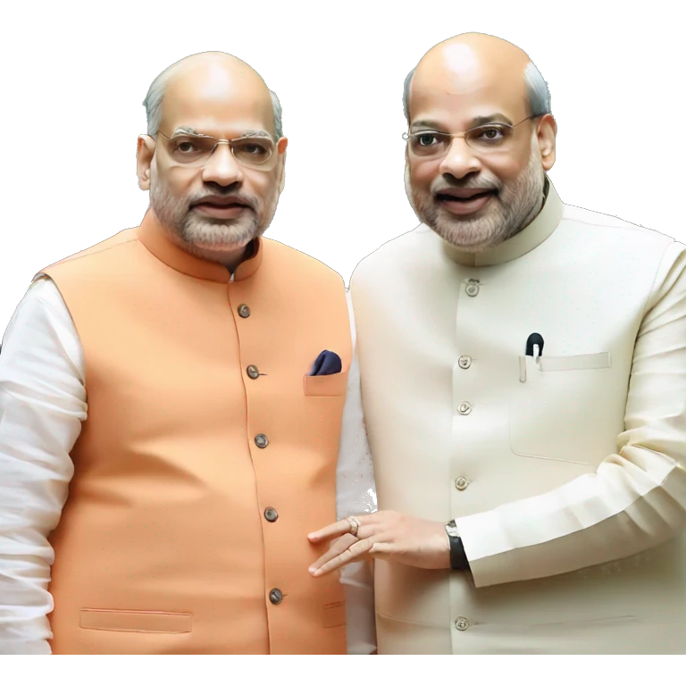 Amit shah with Bjp emoji