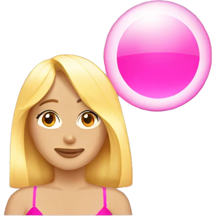 Blonde girl tanning with pink sun reflector emoji