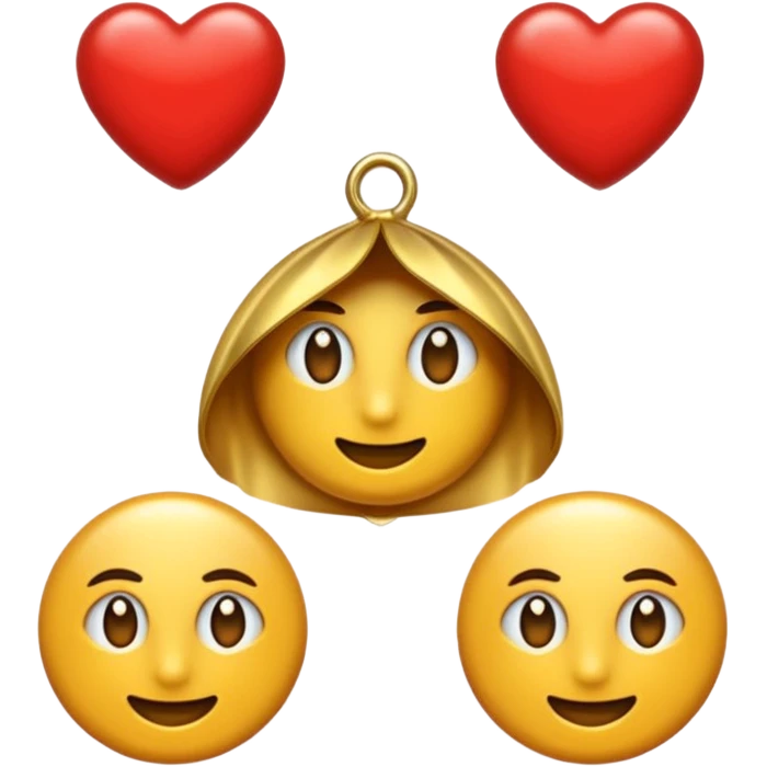 Kırmızı ince uçlu kolye şeklinde Sarkaç emoji