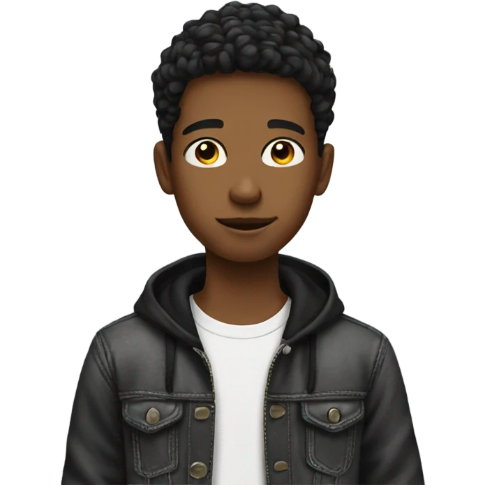 Teenager stylish boy emoji