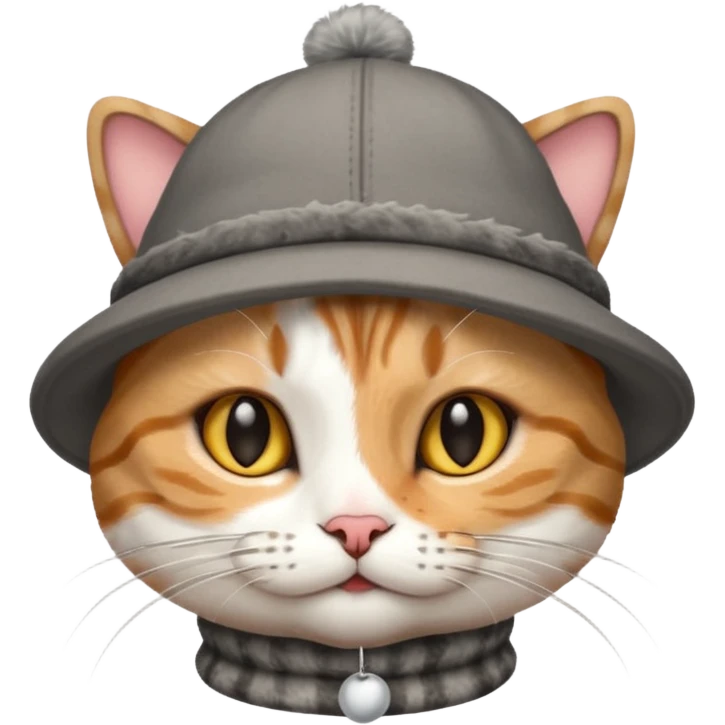 wearing a hat cat emoji