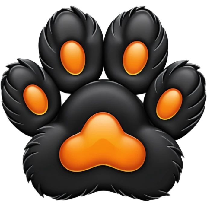 blcak paw emoji