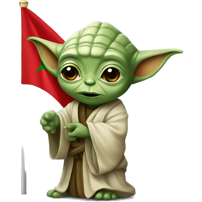 YODA HOLDING MOROCCO FLAG emoji