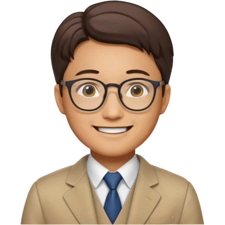 Korean CEO with galsses as a professor emoji