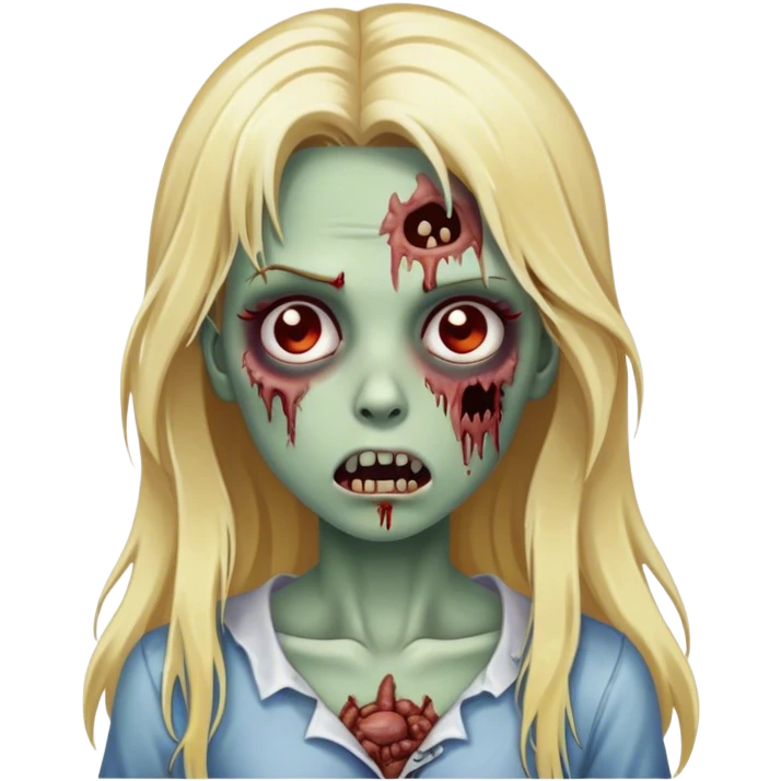 zombie girl blonde long hair' emoji