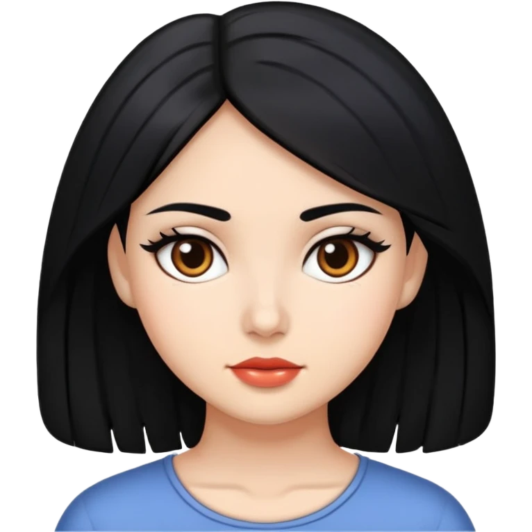 Morena con cabello negro  emoji