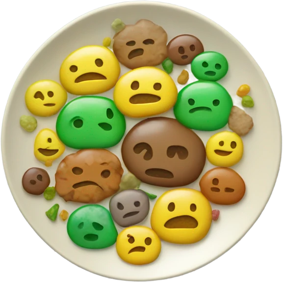 Boogers on a plate emoji