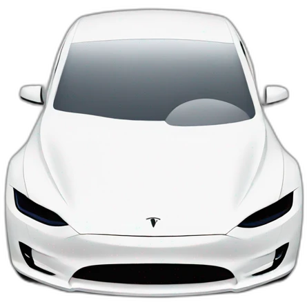 White Tesla Back emoji