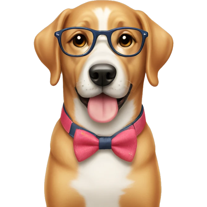 Preppy summer dog emoji