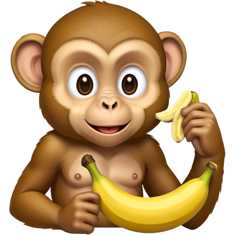 Monkey eating a banana emoji