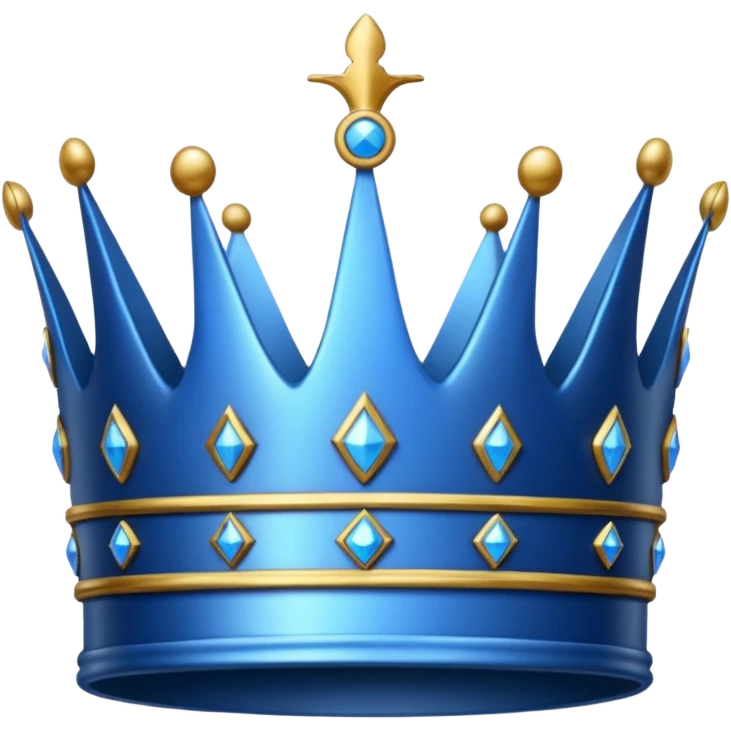 A blue crown emoji