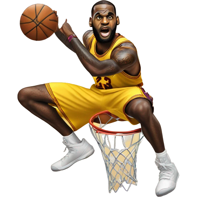 LeBron James dunking emoji