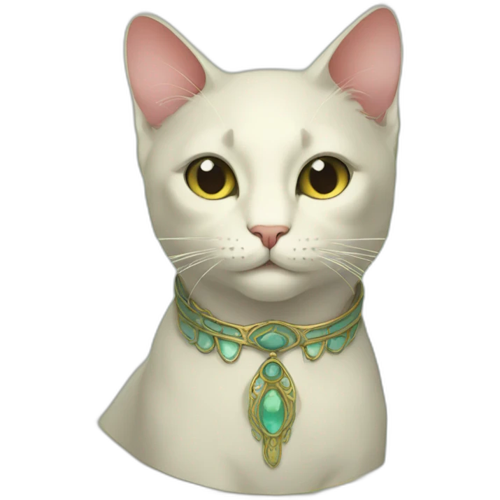 Cat art nouveau emoji