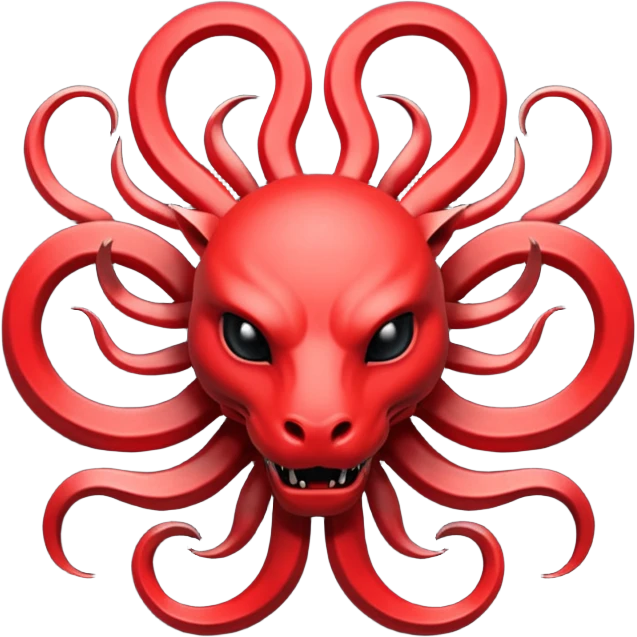 Can you generate me a emoji flag of the fictional world war two team hydra from Captain America? Can you make it the exact logo from the movie? TAKE AN EXACT COPY FROM THE MOVIE emoji