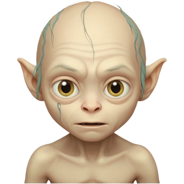 Gollum like white boy emoji