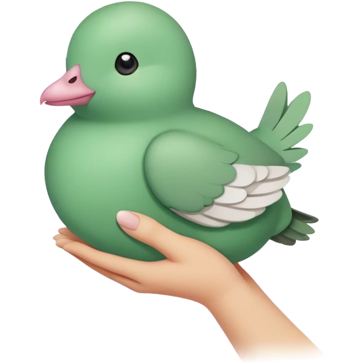 un ditto de pokemon con una paloma adentro de aprobado, y sea verde  emoji