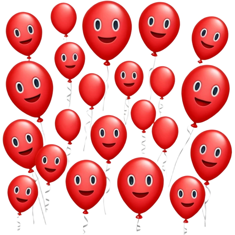 Red birthday emojis emoji