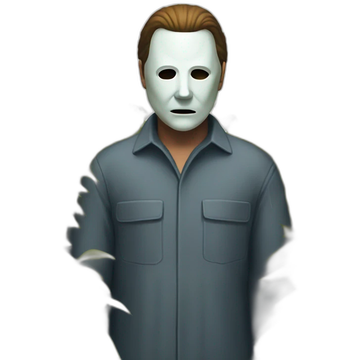Michael-Myers-standing-behind-bushes emoji