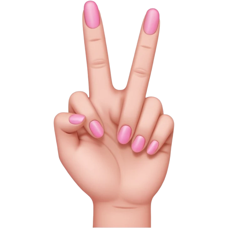 Pink middle finger emoji