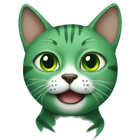 Green cat emoji