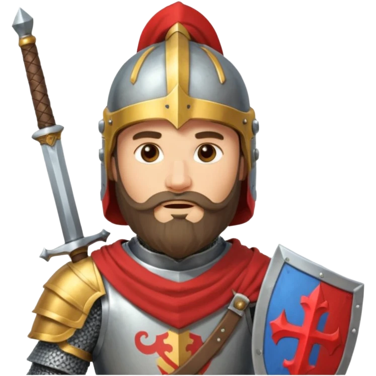 BEARDED Knight with our helmate emoji