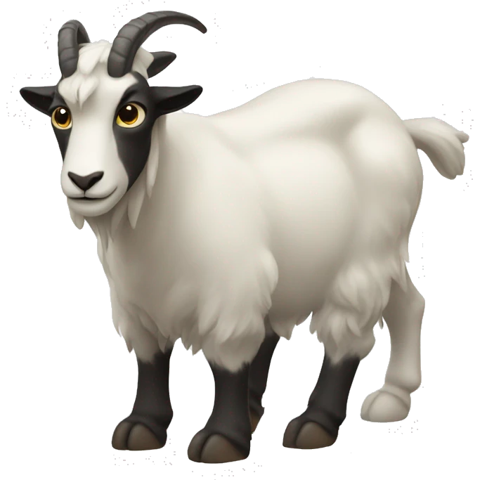 Half cat half mountain goat emoji