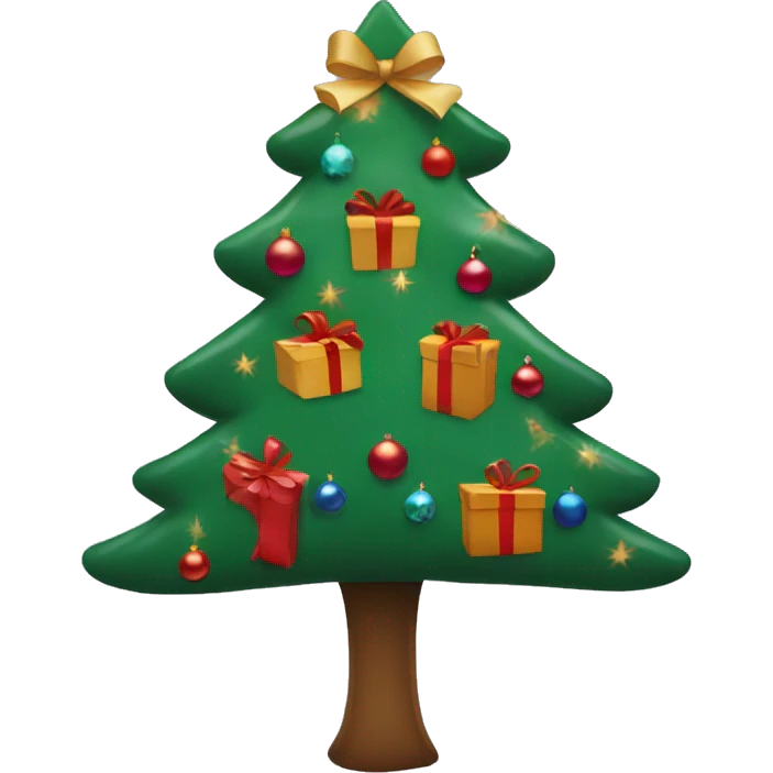 christmas presents underneath tree emoji