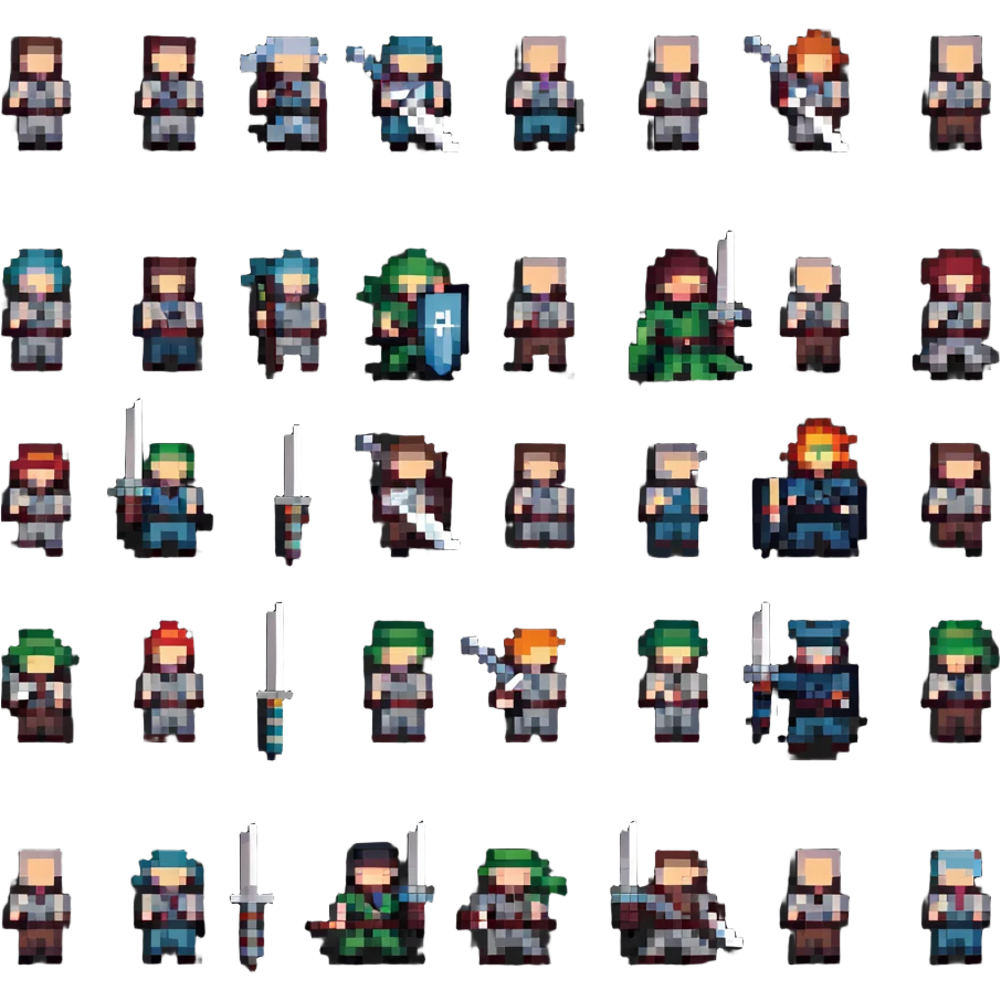 group of men with swords emoji