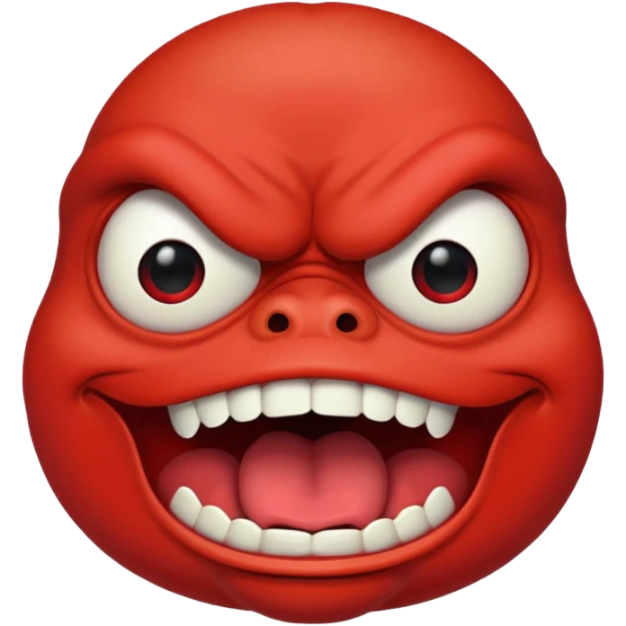 Red face angry pepe emoji