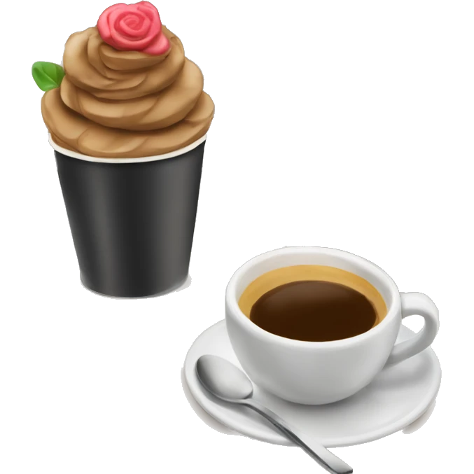 Café con el texto de te amo  emoji